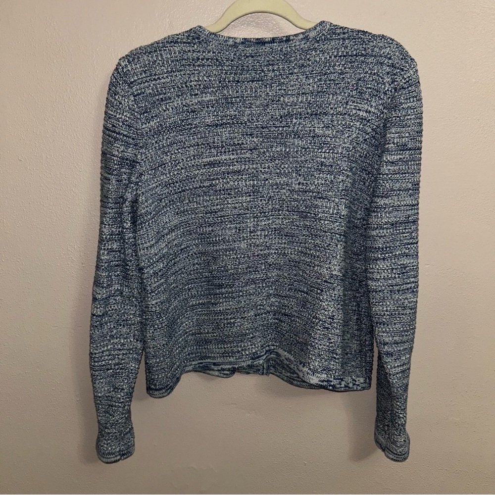 Ann Taylor Blue gold Button-Front Cardigan - Picture 5 of 5